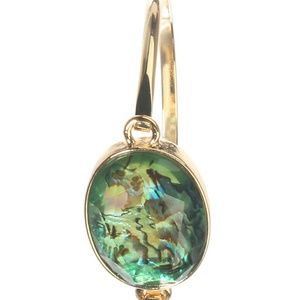 Oval stone bangle bracelet